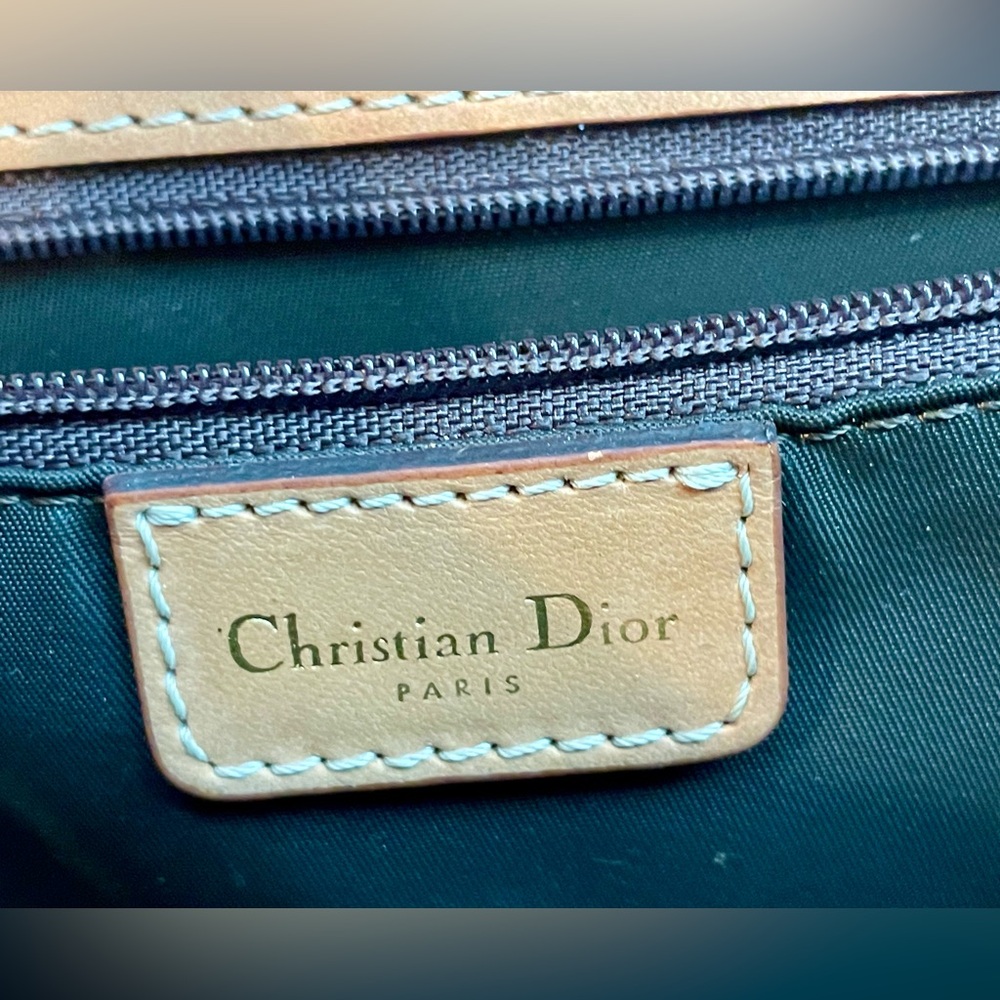Christian Dior 2003 Diorissimo Street Chic Vintage Shoulder Bag, tan/gold, GUC - Picture 15 of 16